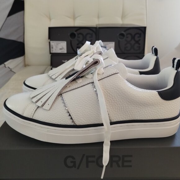 NEW Women Size 11 (Men 9.5) G/Fore Kiltie Disruptor Golf White Leather Shoes - Picture 6 of 16